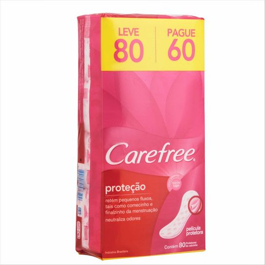 Protetor Diário Carefree Proteção com Perfume Leve 80 Pague 60