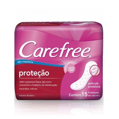 Protetor Diário Carefree Proteção Sem Perfume C/ 15 Unidades