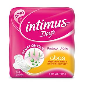 Protetor Diário Intimus Days Sem Perfume com Abas - 40un.