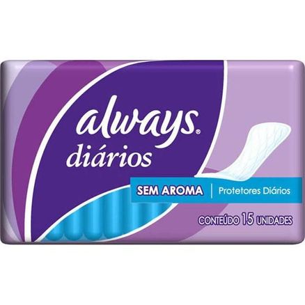 Protetor Diário Sem Abas Always C/ 15 Regular
