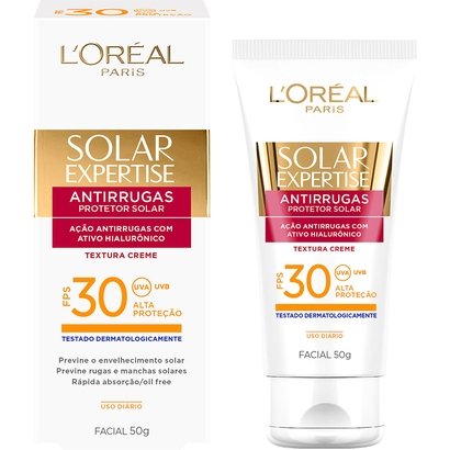 Protetor Facial L'Oréal Paris Solar Expertise Antirrugas FPS 30 50g