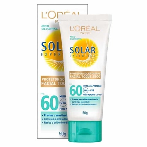 Protetor Facial Solar L'oréal Expertise Toque Seco Fps 60 50G