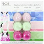 Protetor Labial Cartela Com 6 Eos Lip Balm Crystal - Organic Visibly Soft 100% Natural