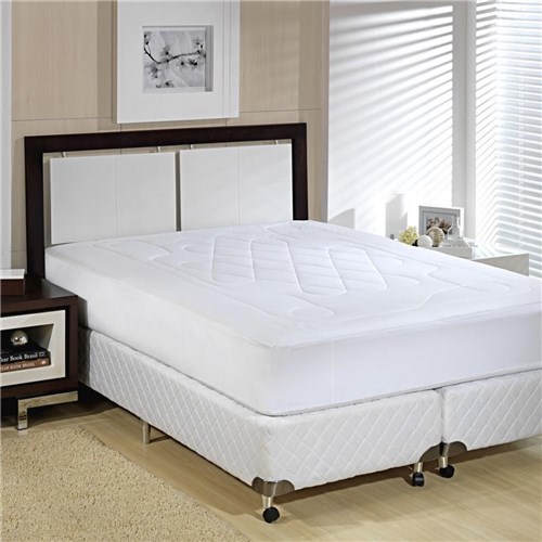 Protetor para Colchao Queen Impermeavel Matelasse Soft Touch Branco