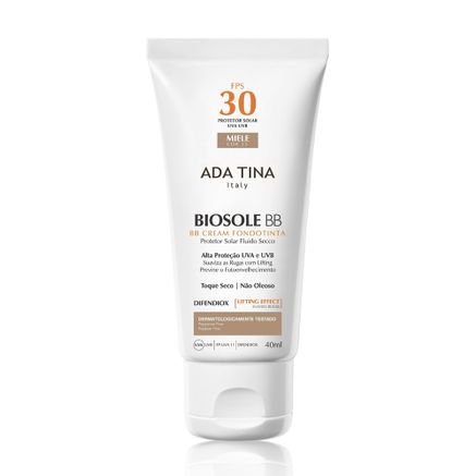 Protetor Solar Ada Tina Biosole BB Cream Miele FPS 30 - 40ml