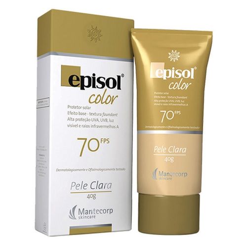 Tudo sobre 'Protetor Solar Color Pele Clara FPS 70 Episol Mantecorp Skincare 40g'