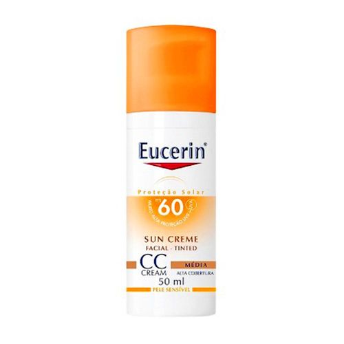 Protetor Solar Eucerin Facial CC Cream Media FPS60 com 50ml