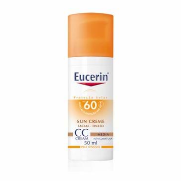 Protetor Solar Eucerin FPS-60 Tinted CC Cream Médio 50ml