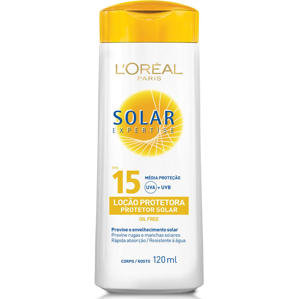 Protetor Solar Expertise Loção FPS 15 120ml - L'Oréal Paris