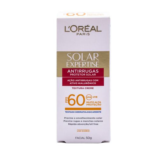 Protetor Solar Facial Anti-Rugas Fps 60 de Loréal Paris 50g