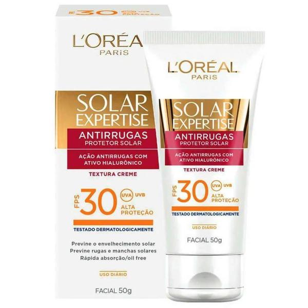 Protetor Solar Facial Antirrugas Expertise FPS 30 - L'Óréal Paris- 50g - L'Oréal Paris