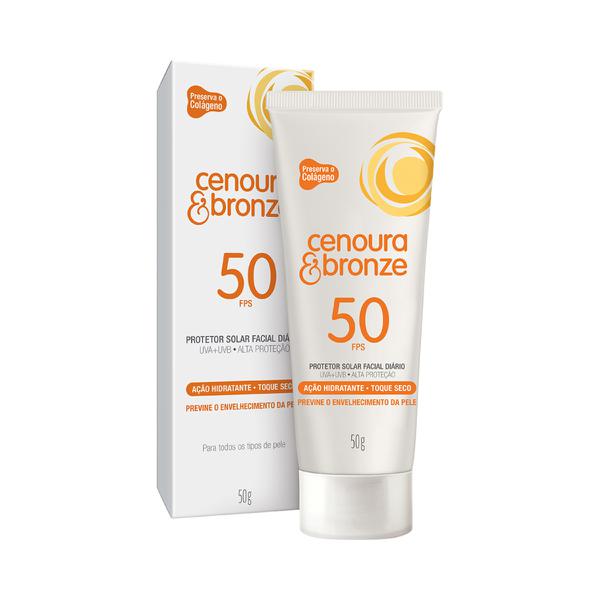 Protetor Solar Facial Cenoura Bronze - Fps 50 50g - Cenoura e Bronze