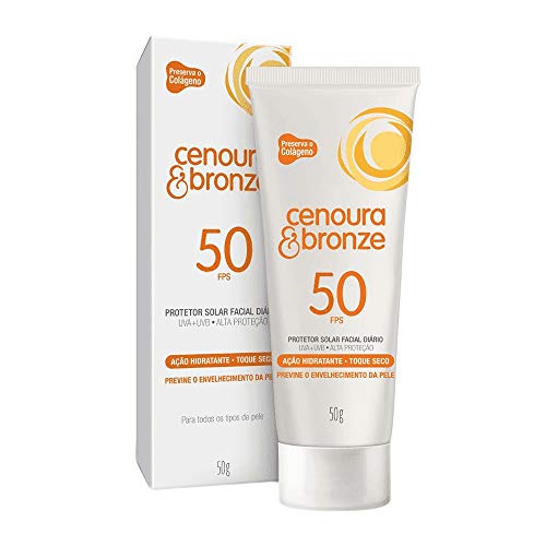 Protetor Solar Facial Cenoura e Bronze Fps50 50G, Cenoura e Bronze