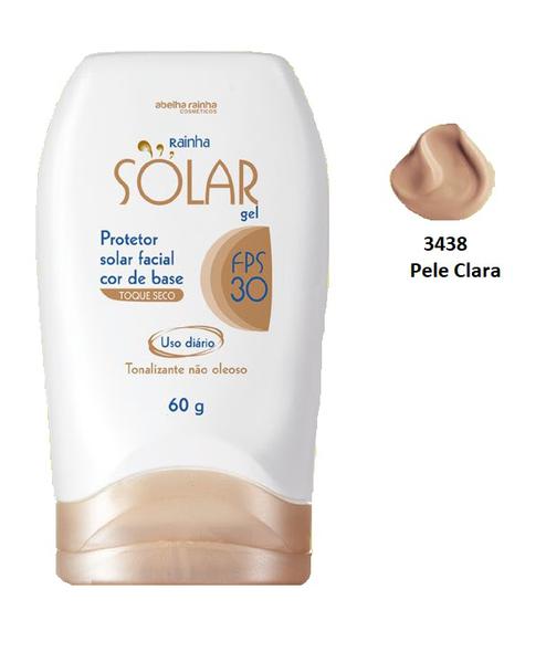 Protetor Solar Facial Cor de Base Pele Clara FPS 30 Rainha Solar Abelha Rainha 60g
