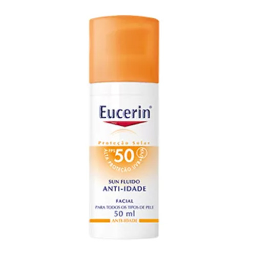 Protetor Solar Facial Eucerin - Sun Fluido Anti-Idade FPS 50