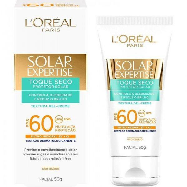 Protetor Solar Facial Expertise Toque Seco FPS 60 - L'Óreal Paris - 50g - L'Oréal Paris