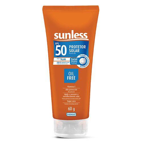 Protetor Solar Facial Fps 50 Sunless 60g