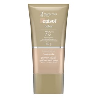 Protetor Solar Facial Mantecorp Skincare Fps 70 Episol Color Extra Clara
