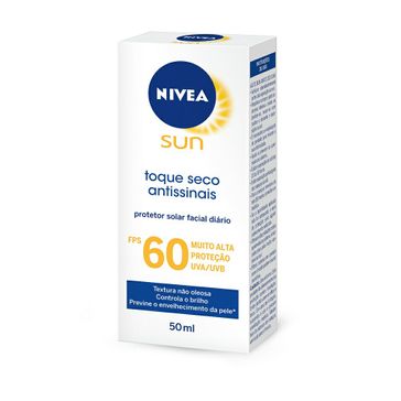 Protetor Solar Facial Nivea Sun Toque Seco Antissinais Fps60 50ml