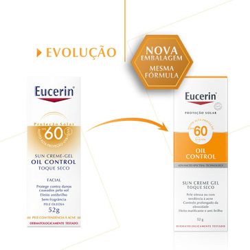Protetor Solar Facial Oil Control Fps 60 Eucerin 52g