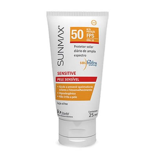 Protetor Solar Facial Sunmax Sensitive - Fps 50, 25ml