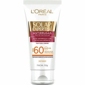Protetor Solar L'Oréal Paris Solar Expertise Antirrugas Facial FPS 60 50g