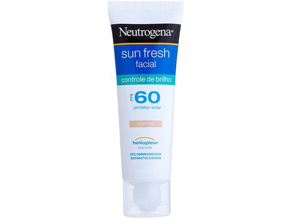 Protetor Solar Neutrogena Sun Fresh Facial - Controle de Brilho com Cor FPS 60 50ml