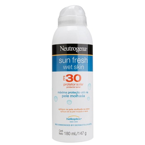 Protetor Solar Neutrogena Sun Fresh Wet Skin Aerosol Fps 30 180Ml Incolor