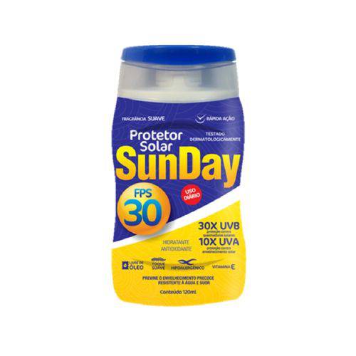 Protetor Solar Nutriex Fps 30 - Sunday Bisnaga com 120ml