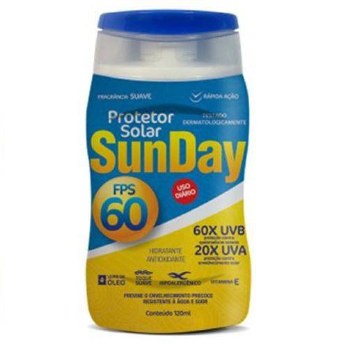 Protetor Solar Nutriex Fps 60 - Sunday Bisnaga com 120ml