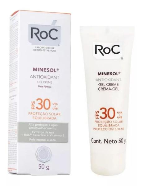 Protetor Solar Roc Minesol Antioxidante Gel Creme Fps30- 50g