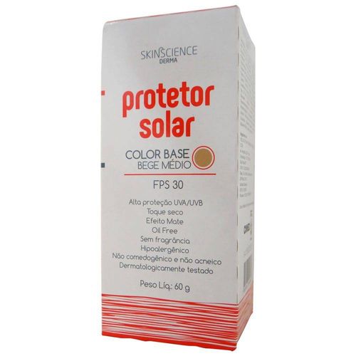 Protetor Solar Skinscience Fps 30 Color Base Bege Medio - 60