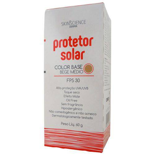 Protetor Solar Skinscience Fps 30 Color Base Bege Medio - 60gr