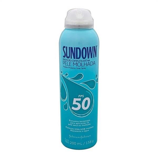 Protetor Solar Spray Sundown 200 ML Fps50 Pele Molhada - Johnson Johnson