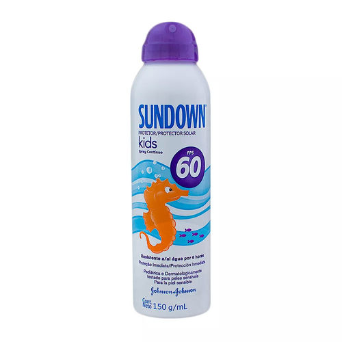 Tudo sobre 'Protetor Solar Sundown Kids FPS 60 Spray 150g'
