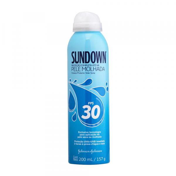 Protetor Solar SUNDOWN Pele Molhada FPS 30 Spray 200ml - Sundown