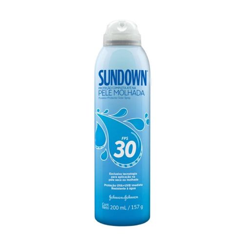 Protetor Solar SUNDOWN Pele Molhada FPS 30 Spray 200ml