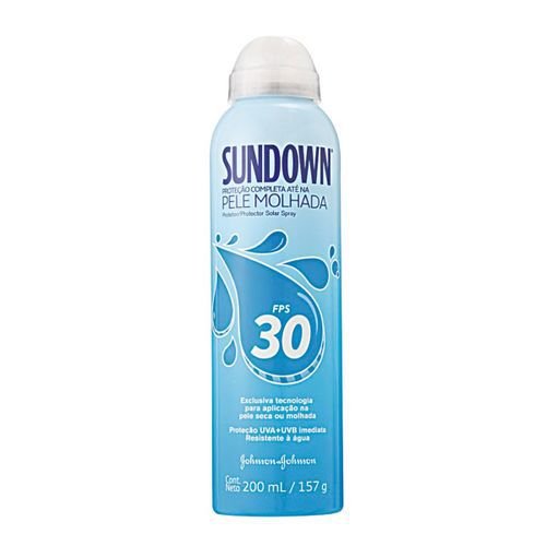 Protetor Solar Sundown Pele Molhada Spray FPS 30 200ml - Johnson Johnson