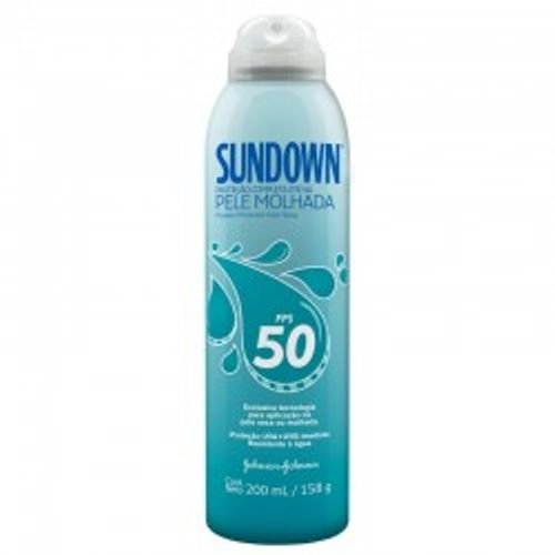 Protetor Solar Sundown Pele Molhada Spray FPS 50 200ml - Johnson Johnson