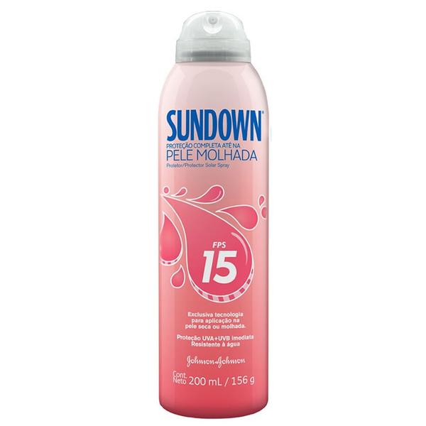 Protetor Solar Sundown Spray Pele Molhada Fps15 200ml - Johnson Johnson