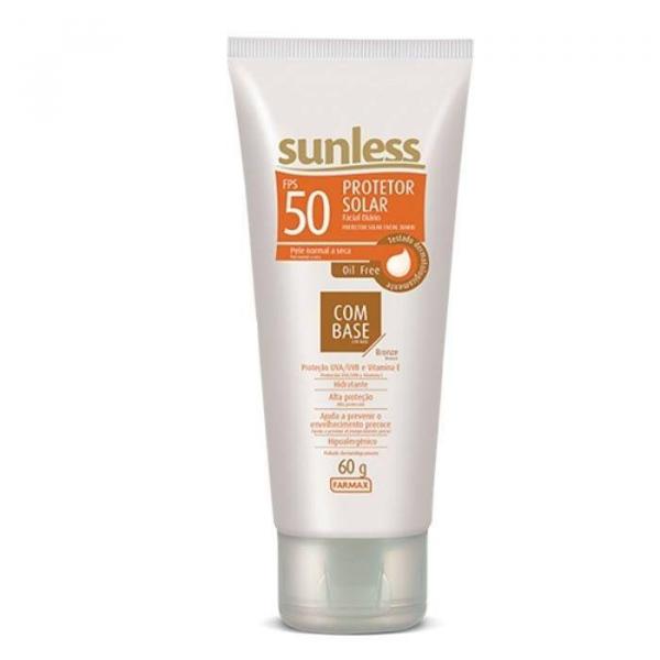 Protetor Solar Sunless Facial FPS 50 C/ Base Bronze 60g