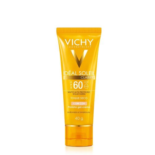 Protetor Solar Vichy Ideal Soleil Clarify Fps 60, Pele Morena, 40g