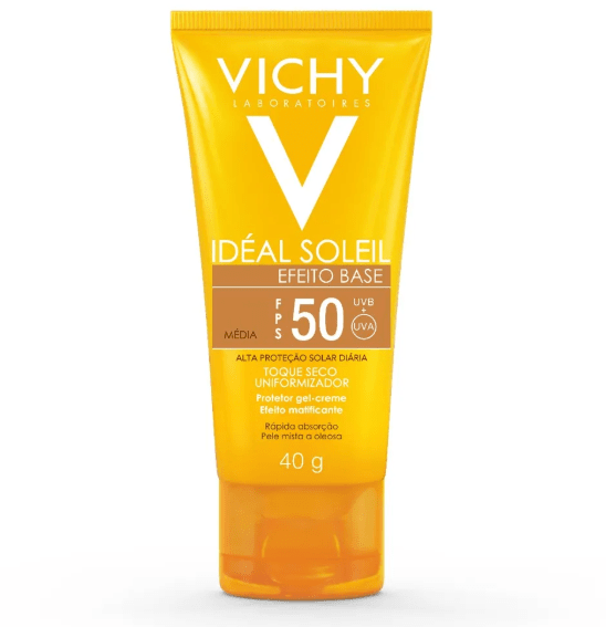 Protetor Solar Vichy IDÉAL SOLEIL EFEITO BASE MEDIA FPS 50- 40G