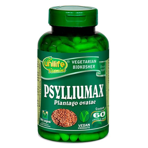 Psylliumax - Psyllium (550mg) 60 Cápsulas Vegetarianas - Unilife