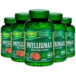Psylliumax Psyllium em pó - 5 un de 60 Cápsulas - Unilife