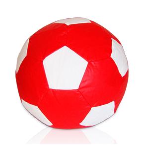 Puff Bola de Futebol Grande - Vermelho