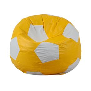 Puff Bola de Futebol Infantil - Amarelo