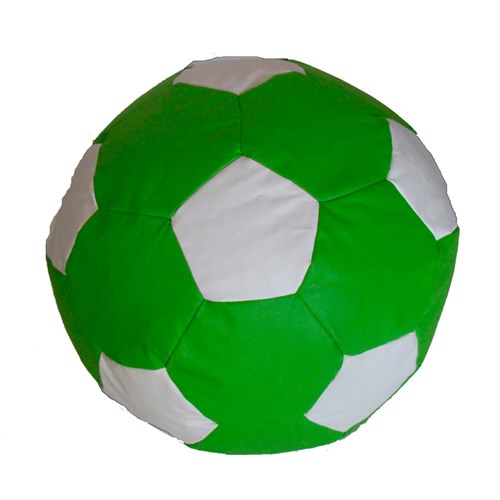 Puff Bola de Futebol Infantil - Verde/ Branco