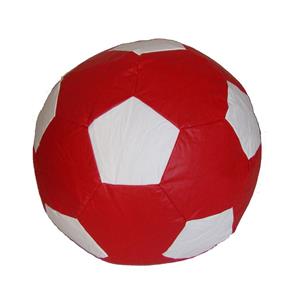 Puff Bola de Futebol Infantil - Vermelho