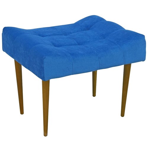 Puff Requinte Capitonê Banqueta Pés Palito 679 Lyam Decor Azul Royal